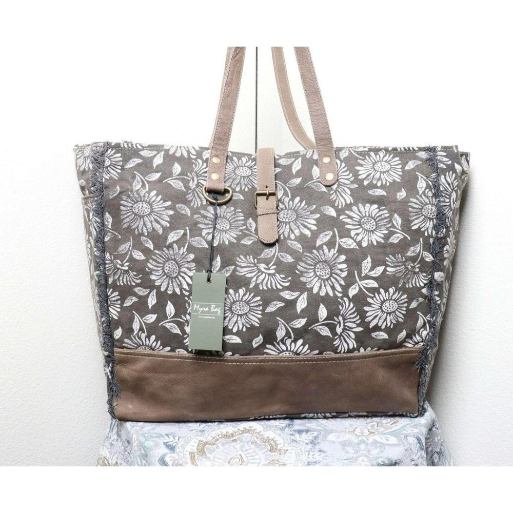 NEW Myra Bag Weekender Handbag Sturdy Canvas Upcycled Extra Large Overnight